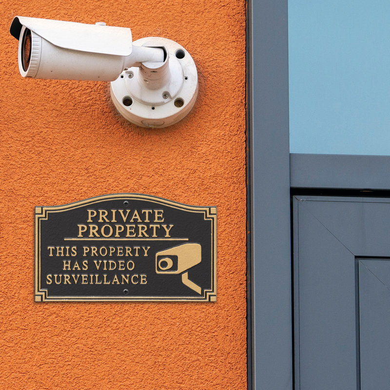 This Property Has Video Surveillance Garden Sign