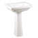 White Vitreous China Rectangular Bathroom Sink with Overflow