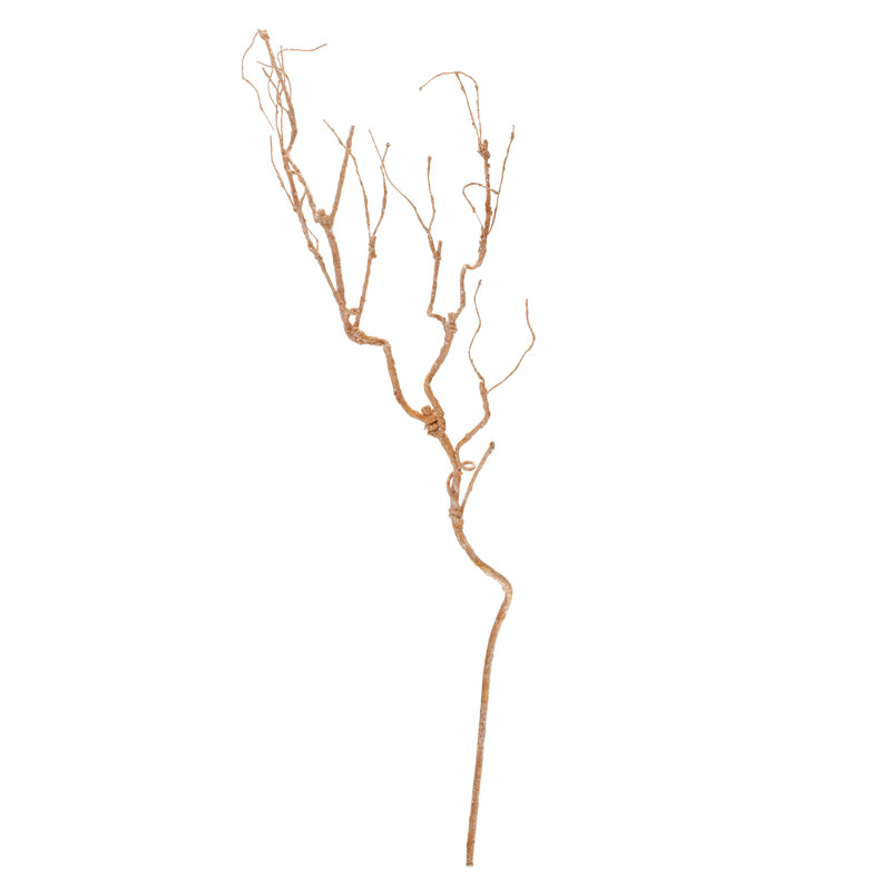 Glittered Twig Branch (Set of 6), Bronze