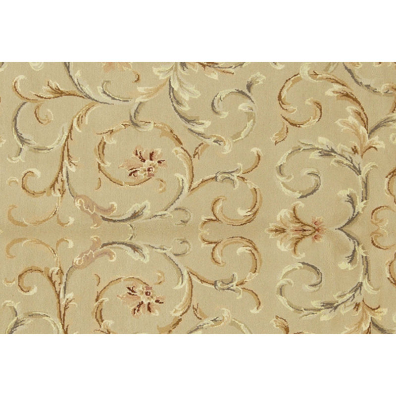 High-Quality Hand-Knotted Beige Area Rug