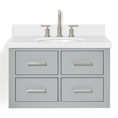 Ensemble de meuble-lavabo mural simple 31 po Macmullin