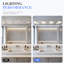 Applique murale pour salle de bain 29,1 po en chrome et laiton avec abat-jour en verre transparent, intensité variable, applique murale industrielle pour miroir