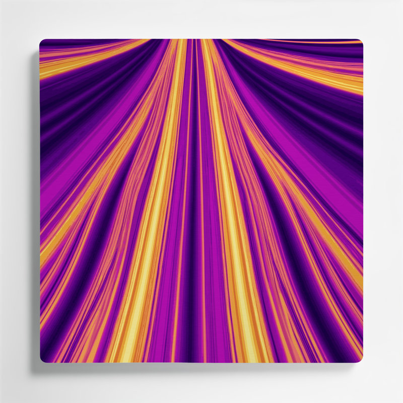 Gradient Abstract 84, art mural en métal mauve