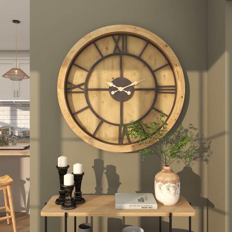 Horloge murale surdimensionnée 40 "Curlie
