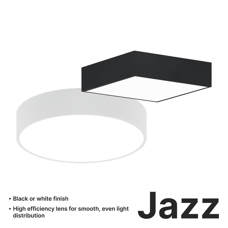 Jazz Surface Square - 12" W - Direct - Black, 12", 8, Black