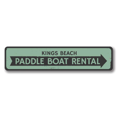 Paddle Boat Rental Custom Aluminum Sign