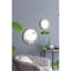 Miroir rond à bordure dorée avec cadre en fer - 11 po pour chambre décorative de couloir-1365908029