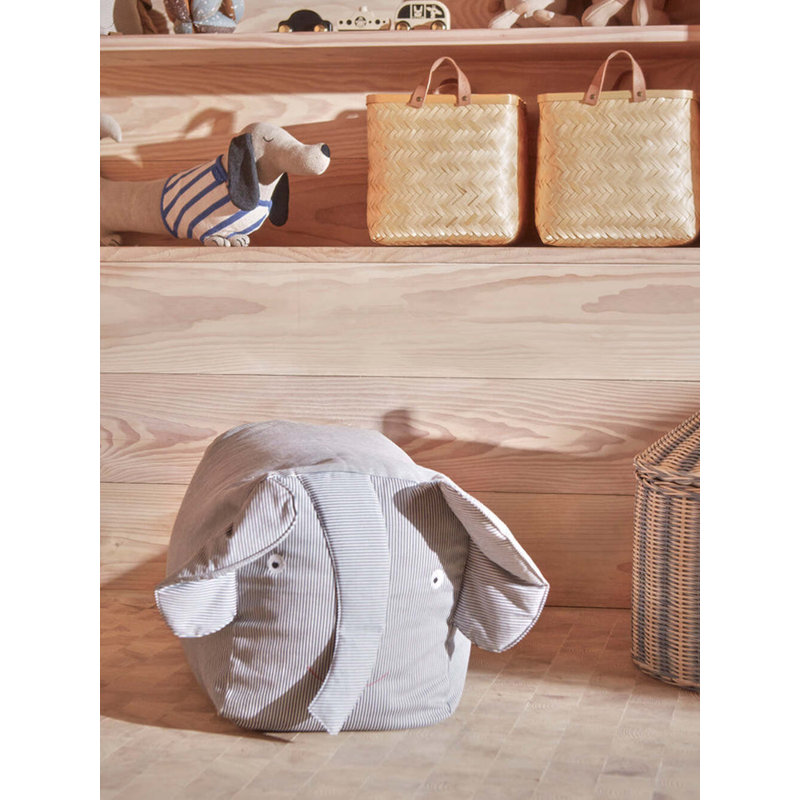Erik Elephant Small Cotton Bean Bag Chair
