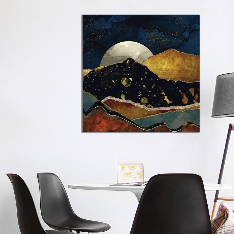 Bronze Night - Print on Canvas, No Framed, 93.98 cm H x 93.98 cm W x 1.91 cm D