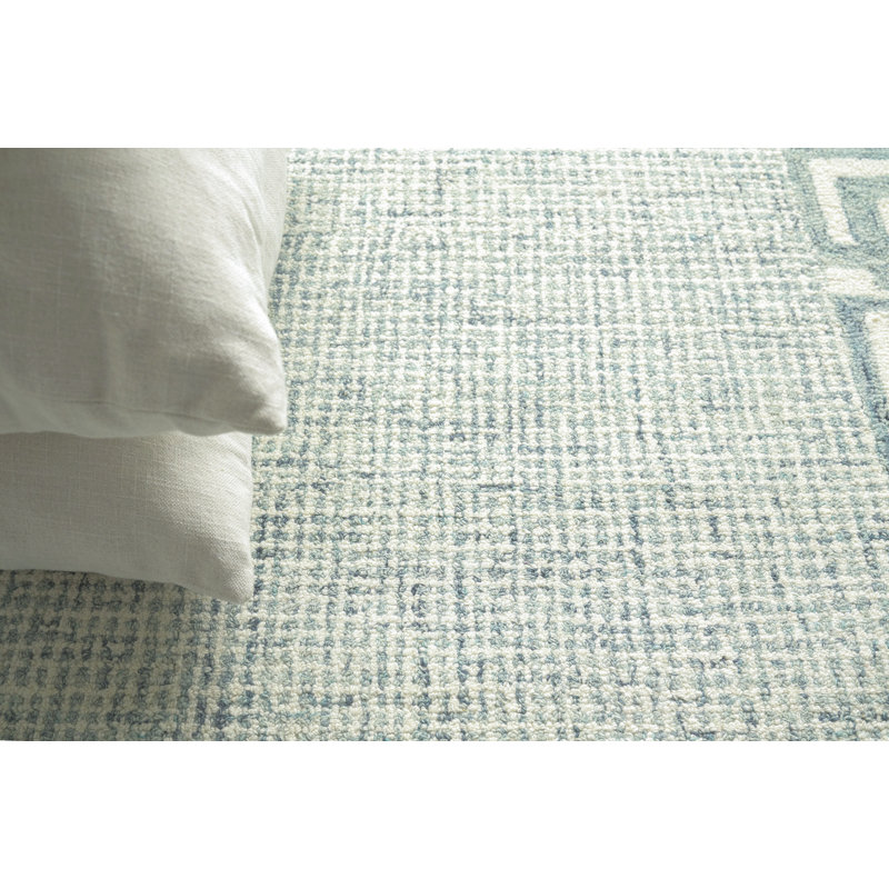 Caprice Wool Oriental Area Rug in Aqua, Rectangle 14' x 18'