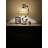 Simonson Tiffany Table Lamp Gold Stained Glass Iron Metal Leaves LED Bulb Included 11"W*8"D*21"H