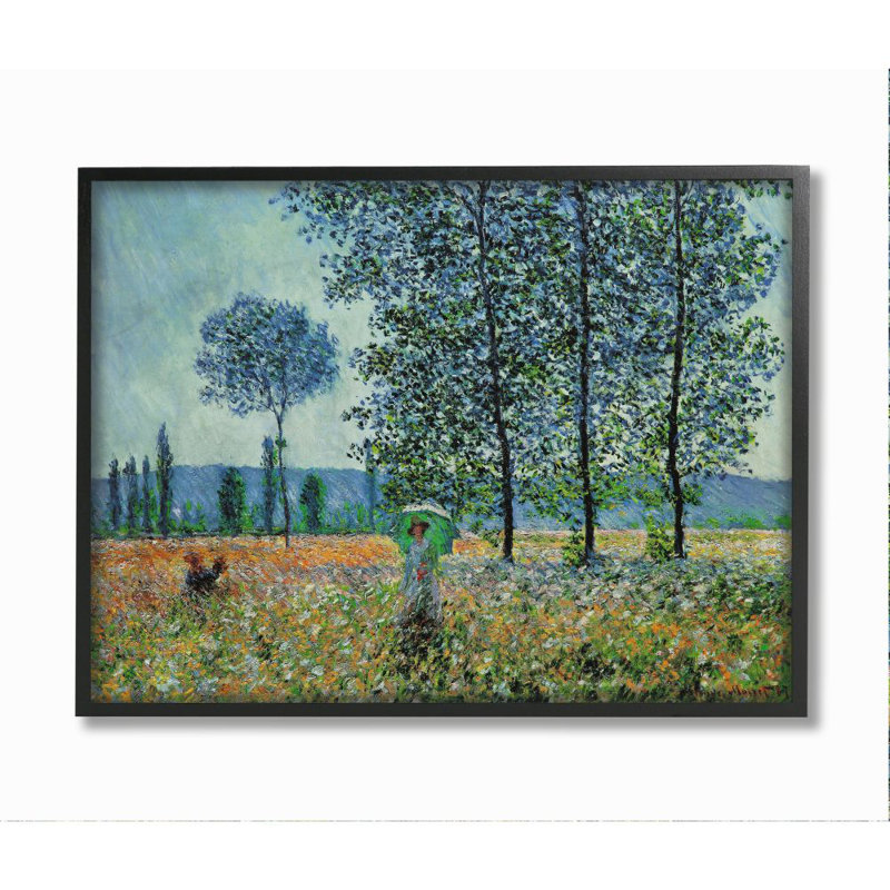 « Classique », « Woman avec parasol » par Claude Monet, reproduction d’art, H 24 po x l 30 po x 1,5 po