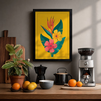 Tropical Bouquet Botanical - Framed Print