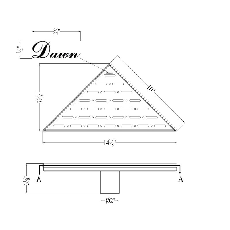 Stainless Steel Triangle Corner Floor Shower Drain 