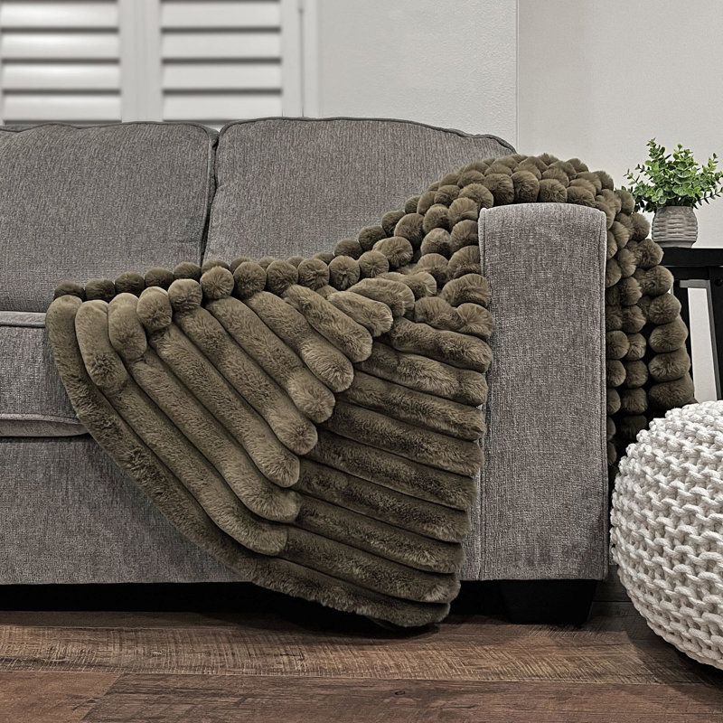 Mulliken Polyester Throw, Olive