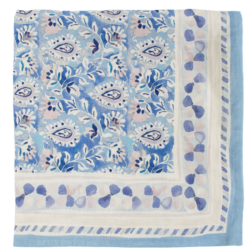 Mira Tablecloth, Lilac/Blue