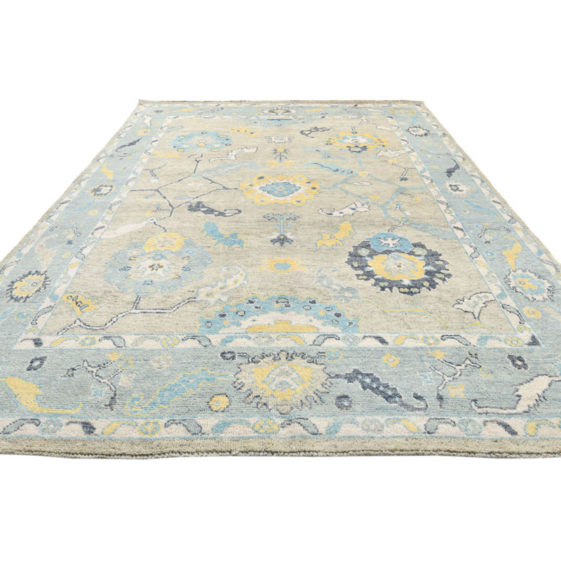 Tapis oriental tribal brun 8 x 10 One-of-a-Kind