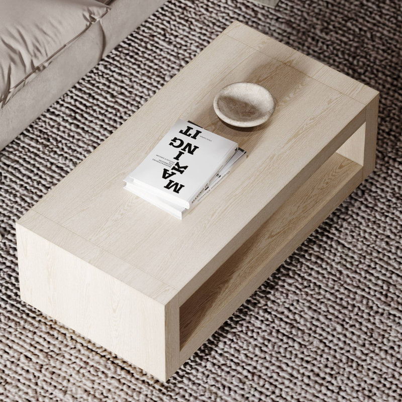 Maven Lane Artemis Contemporary Wooden Coffee Table, Refined White