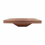 Hana Antique Copper Metal Rectangular Drop-in Bathroom Sink