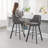 Swivel Linen Upholstered Bar Stool with High Back (Set of 3)-1084916174-1084916211-1084916208