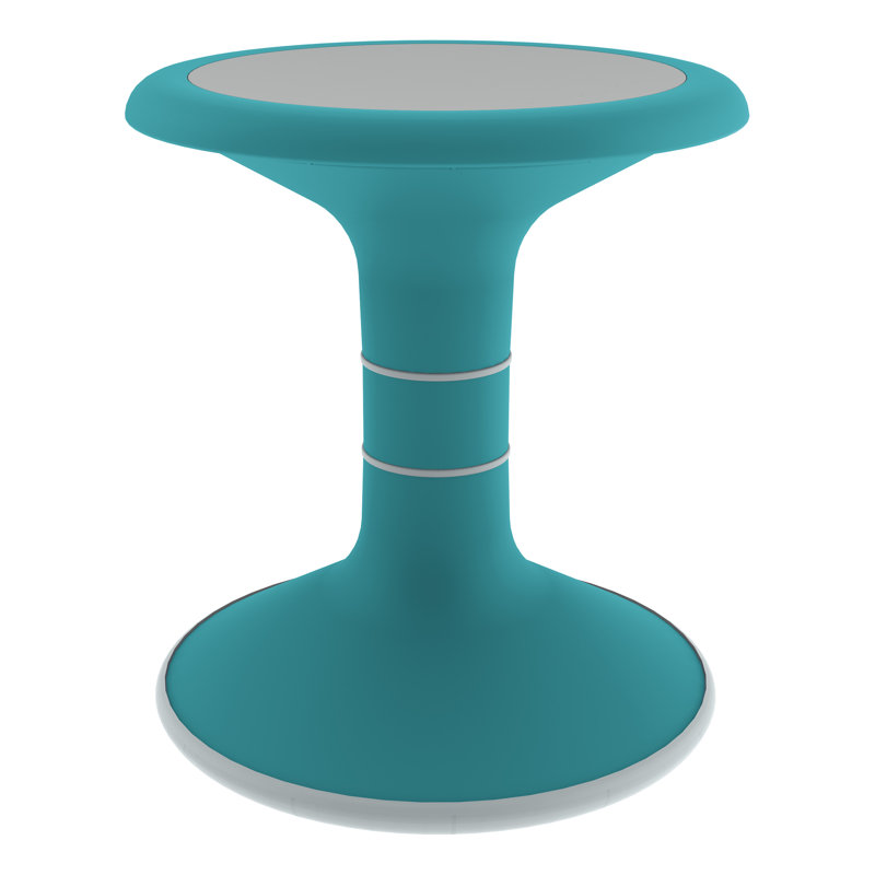 Tabouret Crossen Classroom, Bleu sarcelle, H 14 po