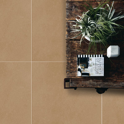 Literary License 24'' W x 24'' L Porcelain Concrete Look Singular Tile