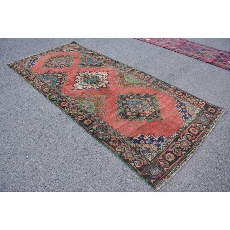 Cool Cool, tapis moderne brun, grand tapis 4,5 x 9,8 pi, tapis rétro, tapis turcs, tapis moderne