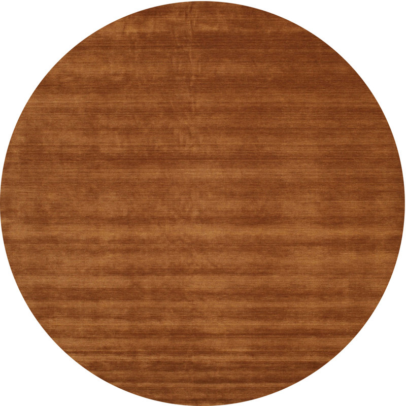 Tapis brun contemporain, Rond 7 pi