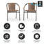 Ensemble de 2 chaises de salle à manger empilables Modern