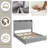 Mijin Bed Frame With 50.8" Tall Headboard And 4 Storage Drawers, Platform Velvet Upholstered Bed Frame With Charging Station, Led Lights-1391106402-1391106407