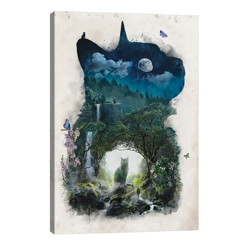 The Realm Of Cats by Barrett Biggers - Print on Canvas, 20.32 cm H x 30.48 cm W, No Frame