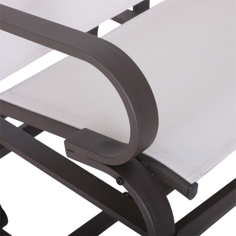 Fauteuil oscillant Outsunny, Blanc