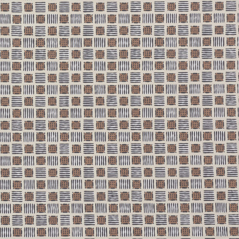 Schumacher x Celerie Kemble Mottley Grid Fabric, Wren