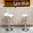 Swivel Upholstered Adjustable Height Counter Stool with Metal Frame-91479627