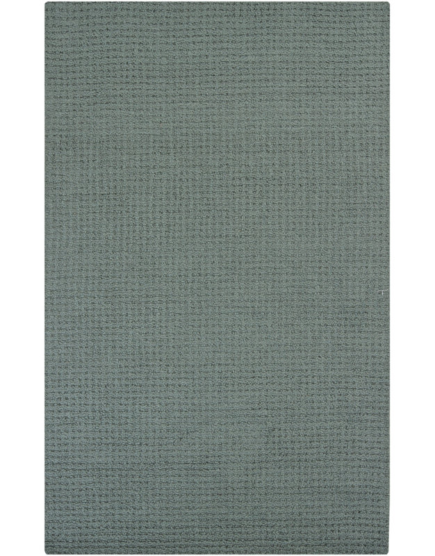 Tracey Handmade Hand-Tufted Solid Aqua Blue Indoor Wool Area Rug, 4' x 6'