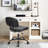 Duthill Armless Home Office Chair, Faux Leather Swivel Task Chair with Back-1956040515