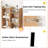 2PCS 11-Tier Bookcase w/ Anti-Tipping Kits Wood Display Shelf Tree-Shaped-1611148722