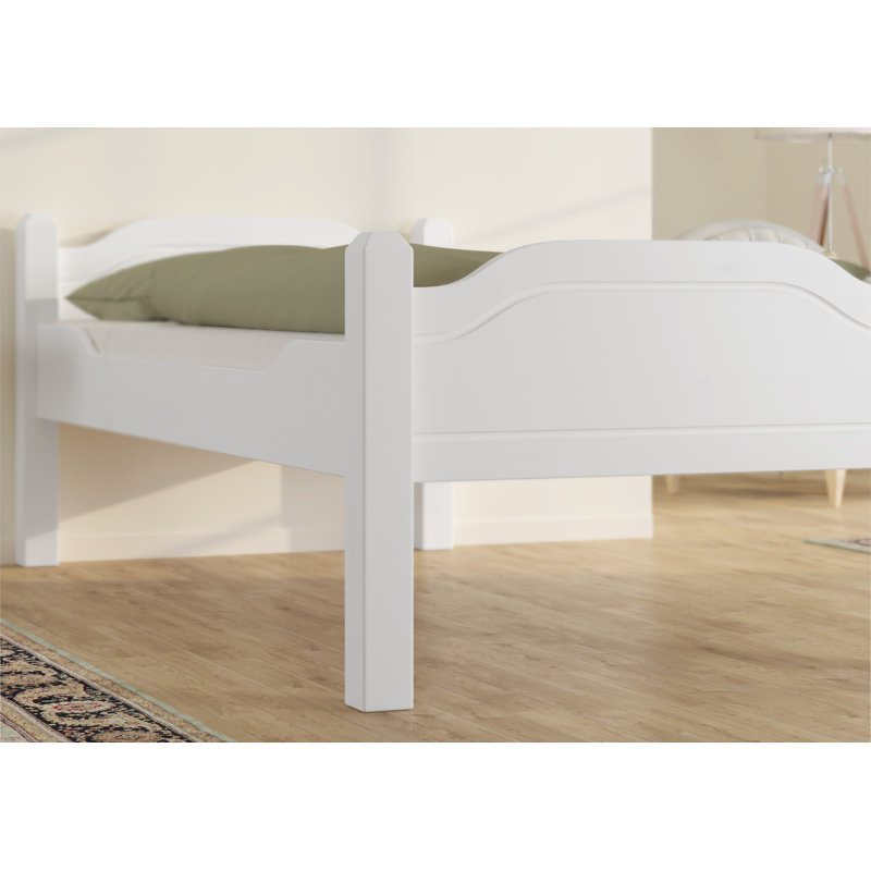 Lemelle King (5') Bed, White , European Double (140 x 200cm)