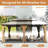 12'X20' Hardtop Gazebo, Outdoor Cedar Wood Frame Canopy With Galvanized Steel Double Roof, Outdoor Permanent Metal Pavilion With Curtains And Netting For Patio, Backyard And Lawn-125979763-125979764