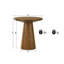 Console de salon ronde en bois avec base à piédestal-1103018068
