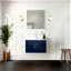 Meuble-lavabo de salle de bain 30 po X P 22 po D, comptoir en marbre de Carrare, ensemble de robinet et Miroir à DEL-1626622018-1626622017