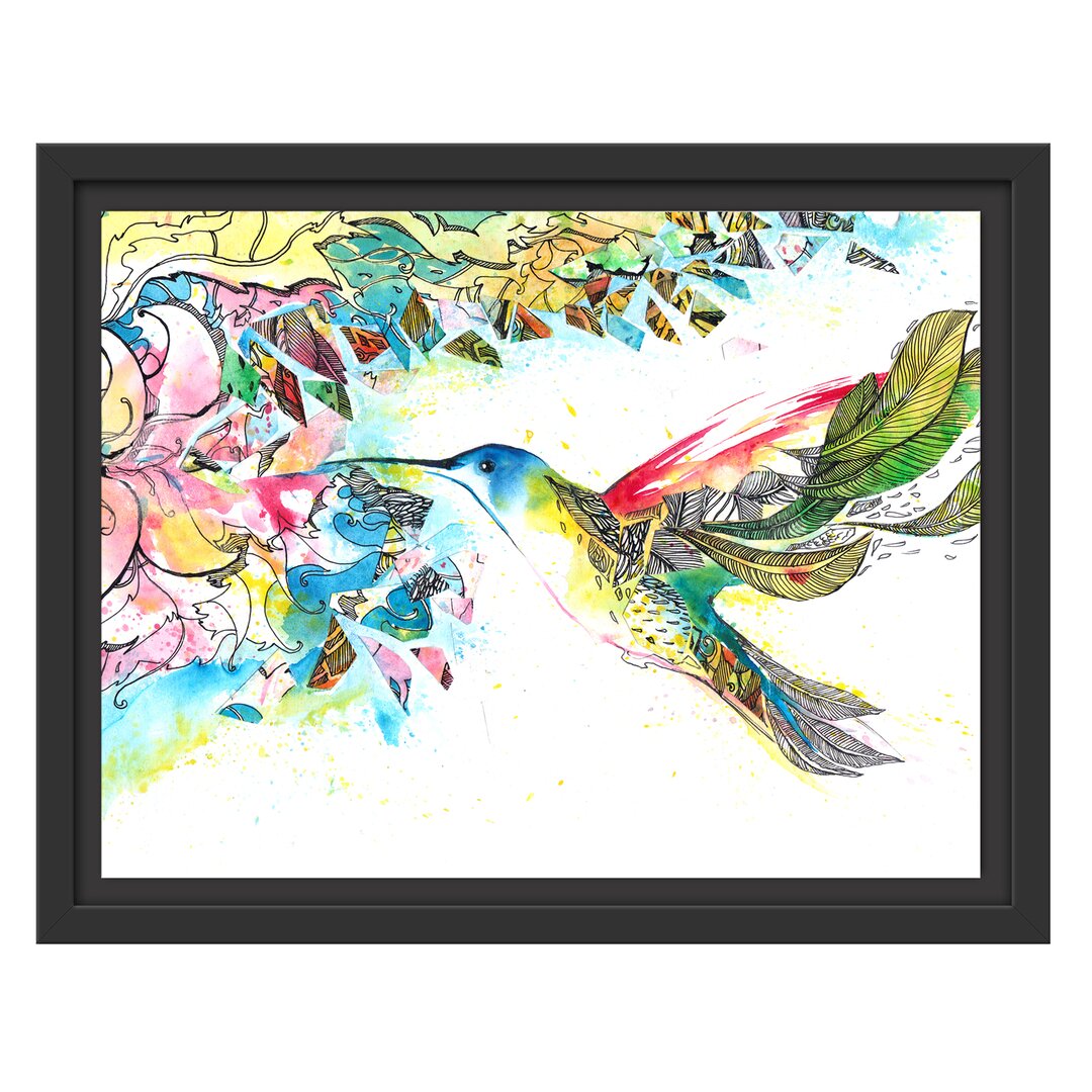 Gerahmtes Wandbild Kolibri Kunst