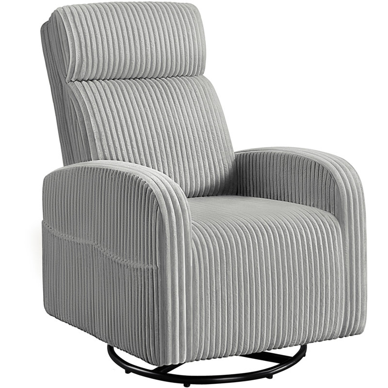 Swivel Reclining Glider, Light Grey