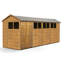 Modular Apex Garden Shed  18X6 With Windows Double Door