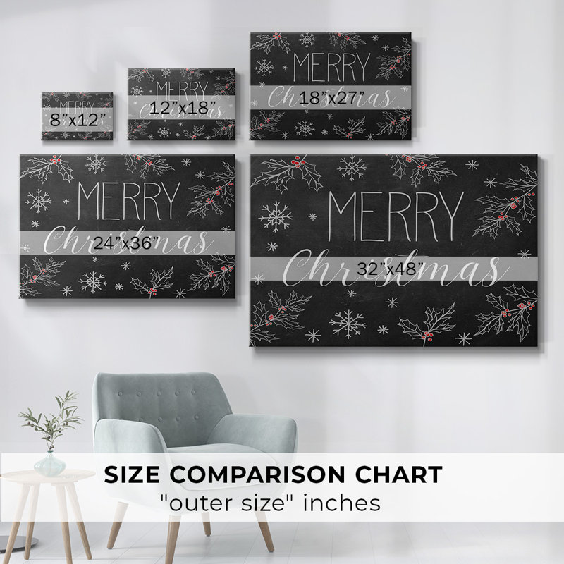 Merry Christmas Chalkboard-Gallery, H 32 po x l 48 po