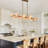 Granier 16 - Light Luxury Rectangle Globe Kitchen Island Alabaster Chandelier(Bulbs Included)
