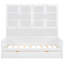 Lit de jour simple avec éclairage extérieur en bois blanc et éclairage rétro-éclairé à DEL-832200084-832200087
