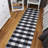 Homeline Non-Slip Rubberback Checkered Buffalo Plaid Indoor Runner Rug, Grayscale-752479695