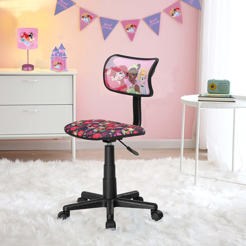 Chaise de bureau princesse pivotante à roulettes