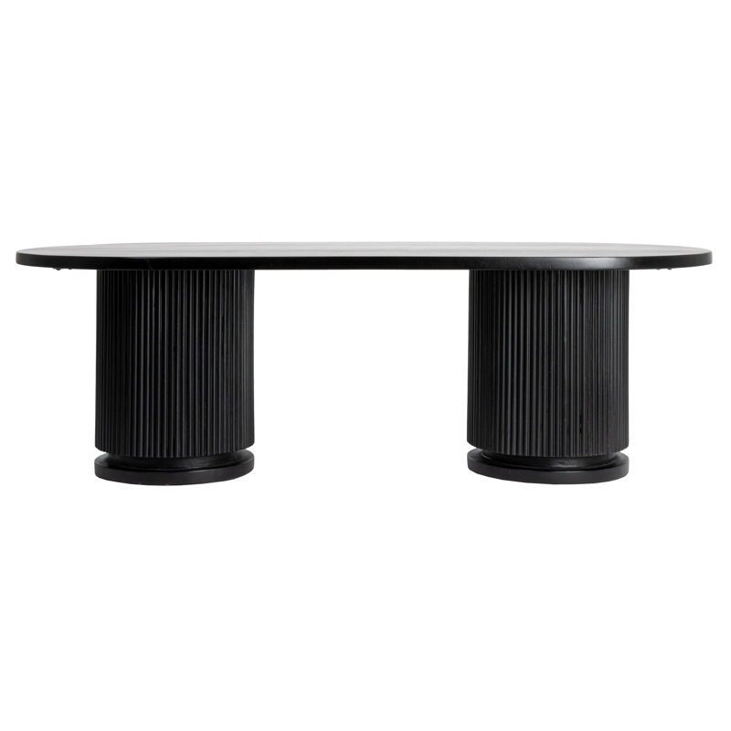 Table basse à caisson Mango, Noir